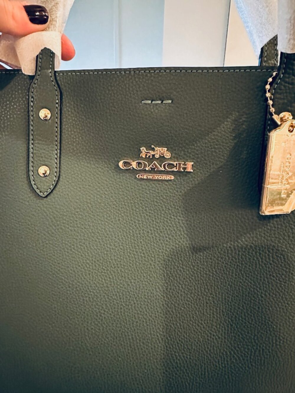 NWT - COACH TOWN TOTE - EVERGREEN - Picture 9 of 9